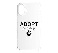 Carcasa para iPhone 16 Plus Adopta No Compre Animal Rescue