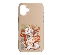 Carcasa para iPhone 16 Plus Aesthetic Japanese Kabuki Kitsune Mask Demon Samurai Girl