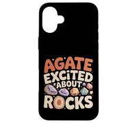 Carcasa para iPhone 16 Plus Agate Excited About Rocks Nerd de geología de Rocas -