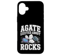 Carcasa para iPhone 16 Plus Agate Excited About Rocks Nerd de geología de Rocas |-