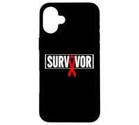 Carcasa para iPhone 16 Plus Aids Survivor VIH Red Ribbon Aids Warrior - Día Mundial del SIDA
