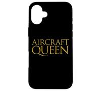 Carcasa para iPhone 16 Plus Aircraft Queen Military Air Force Jet Plane Pilot Wife
