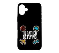 Carcasa para iPhone 16 Plus Airplane Pilot Aviator I'D Rather Be Flying
