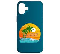 Carcasa para iPhone 16 Plus Aitutaki Palmeras Islas Cook Sol Pacífico Sur Polinesia