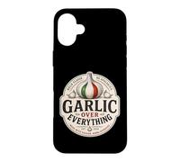 Carcasa para iPhone 16 Plus Ajo sobre Todo Divertido Amante De La Comida Italiana Humor