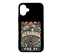 Carcasa para iPhone 16 Plus Akihabara Mecánica Koi Futuro Distrito Tokio Japón Gráfico