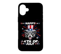 Carcasa para iPhone 16 Plus Akita Dog Patriotic American 4th of July Dogs Lovers
