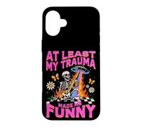 Carcasa para iPhone 16 Plus Al Menos Mi Trauma Me Hizo Divertido Diseño Esquelético