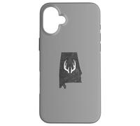 Carcasa para iPhone 16 Plus Alabama AL Deer Hunting Shed Antlers Design