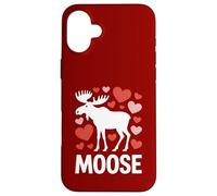 Carcasa para iPhone 16 Plus Alce San Valentín Corazón Amor Vida Silvestre Animal Naturaleza