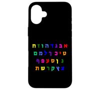 Carcasa para iPhone 16 Plus Aleph Bet Letras del Alfabeto Hebreo Israel judío