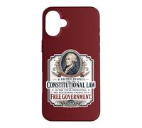 Carcasa para iPhone 16 Plus Alexander Hamilton Constitución de Estados Unidos Cotización Gratuita del Gobierno