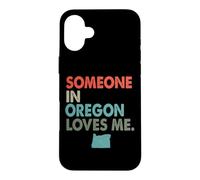 Carcasa para iPhone 16 Plus Alguien en Oregon Me ama Estilo Retro Estado de EE. UU