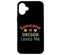 Carcasa para iPhone 16 Plus Alguien en Oregon Me ama Retro USA State US