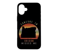Carcasa para iPhone 16 Plus Alguien en Oregon me extraña Vintage State Retro