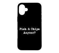 Carcasa para iPhone 16 Plus ¿Alguien Quiere Fish & Chips? Chips y Pescado Divertidos