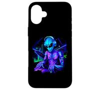Carcasa para iPhone 16 Plus Alien Cyborg DJ Robot Grabar Techno Música Cool Aliens