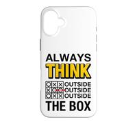 Carcasa para iPhone 16 Plus Always Think Outside The Box Illustration Graphic Designs