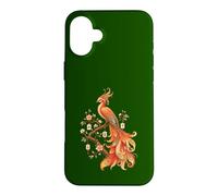 Carcasa para iPhone 16 Plus Amante de los Azulejos de Mahjong Phoenix con Forma de pájaro fénix en Flor
