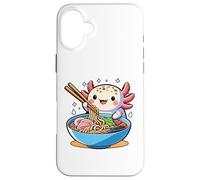 Carcasa para iPhone 16 Plus Amante de los Fideos de Anime Kawaii Axolotl Ramen Feast