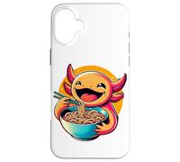 Carcasa para iPhone 16 Plus Amante de los Fideos de Anime Kawaii Axolotl Ramen Feast