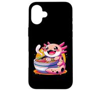 Carcasa para iPhone 16 Plus Amante de los Fideos de Anime Kawaii Axolotl Ramen Feast