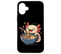 Carcasa para iPhone 16 Plus Amante de los Fideos de Anime Kawaii Axolotl Ramen Feast