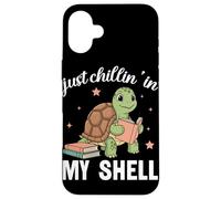 Carcasa para iPhone 16 Plus Amante de los Libros Just Chillin In My Shell Turtle