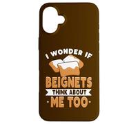 Carcasa para iPhone 16 Plus Amante de Nueva Orleans Me pregunto si Beignets piensan en mí también