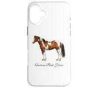 Carcasa para iPhone 16 Plus American Paint Horse Hermosa Ecuestre