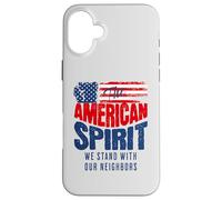 Carcasa para iPhone 16 Plus American Spirit Nosotros El Pueblo Estamos con los vecinos Democracia