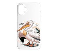 Carcasa para iPhone 16 Plus American White Pelican Sea Bird Birder