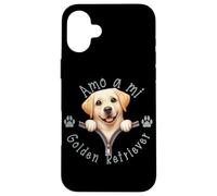 Carcasa para iPhone 16 Plus Amo a Mi Golden Retriever