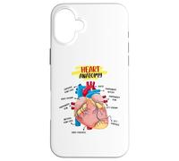Carcasa para iPhone 16 Plus Anatomía Corazón Humano Cardiólogos Médico Anatómico Médico