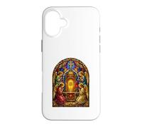Carcasa para iPhone 16 Plus Ángeles En Sagrado Tabernáculo Catedral Gótica Icono Arte Oración