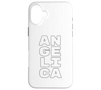 Carcasa para iPhone 16 Plus Angelica Personalized Retro Girls Custom Angelica Name