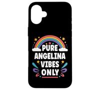 Carcasa para iPhone 16 Plus Angelina Vibes Only Cute Retro Girls Angelina Name