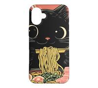Carcasa para iPhone 16 Plus Anime Cat Ramen Graphic tee, Japanese Kawaii Retro Y2K Manga