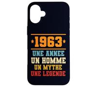 Carcasa para iPhone 16 Plus Anniversaire Cadeau Design Drole Homme 1963