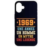 Carcasa para iPhone 16 Plus Anniversaire Cadeau Design Drole Homme 1969