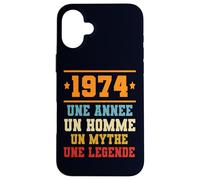 Carcasa para iPhone 16 Plus Anniversaire Cadeau Design Drole Homme 1974