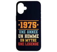 Carcasa para iPhone 16 Plus Anniversaire Cadeau Design Drole Homme 1975