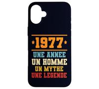 Carcasa para iPhone 16 Plus Anniversaire Cadeau Design Drole Homme 1977