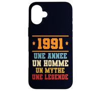 Carcasa para iPhone 16 Plus Anniversaire Cadeau Design Drole Homme 1991