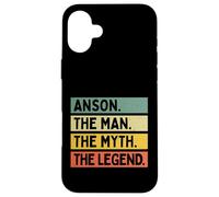 Carcasa para iPhone 16 Plus Anson The Man The Myth The Legend - Cita Personalizada Divertida