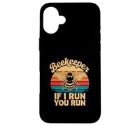 Carcasa para iPhone 16 Plus Apicultor If I Run You Run Humor Divertido de colmenar de Abejas