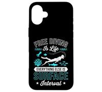 Carcasa para iPhone 16 Plus Apnea es Vida Todo lo demás es intervalo Superficial