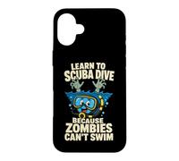 Carcasa para iPhone 16 Plus Aprende a bucear Humor Zombi Aventura submarina