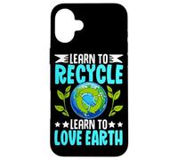 Carcasa para iPhone 16 Plus Aprende a Reciclar Aprende a amar la Tierra