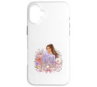 Carcasa para iPhone 16 Plus Aquí para los votos Romántico Floral Diseño Nupcial